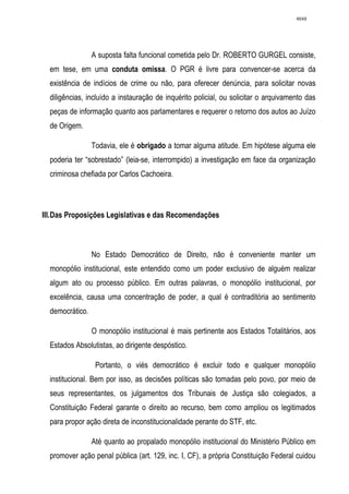 Relatório CPMI do Cachoeira parte 2