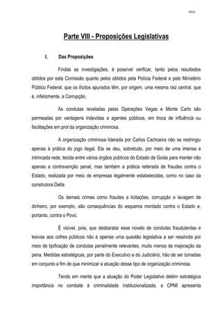 Relatório CPMI do Cachoeira parte 2