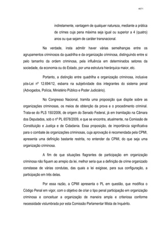 Relatório CPMI do Cachoeira parte 2
