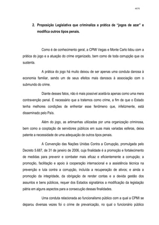 Relatório CPMI do Cachoeira parte 2