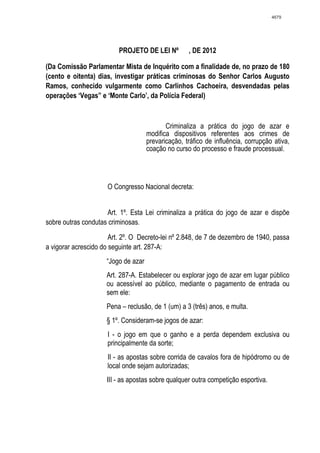 Relatório CPMI do Cachoeira parte 2