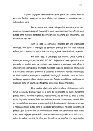 Relatório CPMI do Cachoeira parte 2