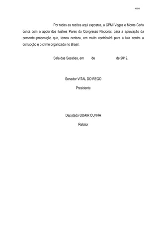 Relatório CPMI do Cachoeira parte 2