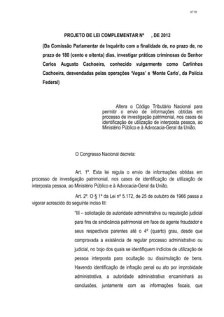 Relatório CPMI do Cachoeira parte 2