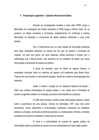 Relatório CPMI do Cachoeira parte 2