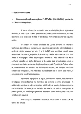 Relatório CPMI do Cachoeira parte 2