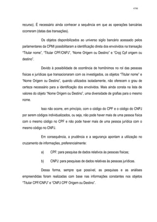 Relatório CPMI do Cachoeira parte 2