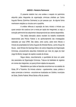 Relatório CPMI do Cachoeira parte 2