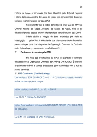 Relatório CPMI do Cachoeira parte 2
