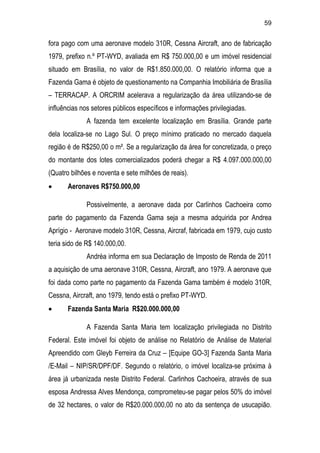 Relatório CPMI do Cachoeira parte 2