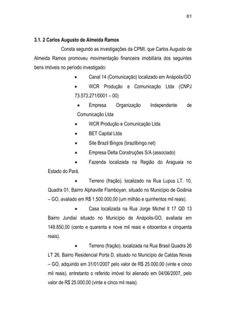 Relatório CPMI do Cachoeira parte 2