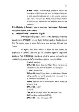 Relatório CPMI do Cachoeira parte 2