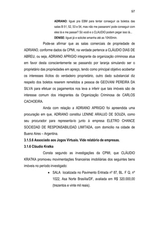 Relatório CPMI do Cachoeira parte 2