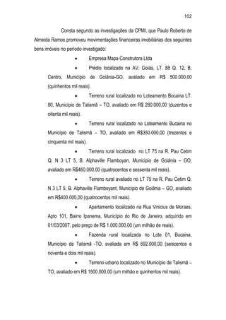 Relatório CPMI do Cachoeira parte 2