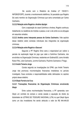 Relatório CPMI do Cachoeira parte 2