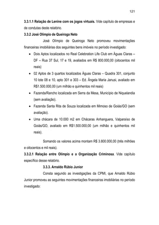 Relatório CPMI do Cachoeira parte 2