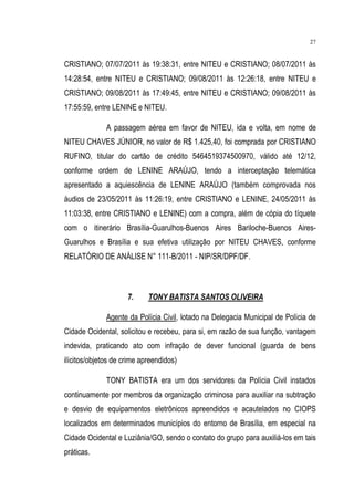 Relatório CPMI do Cachoeira parte 2