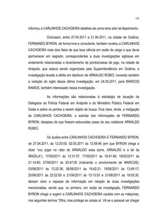 Relatório CPMI do Cachoeira parte 2