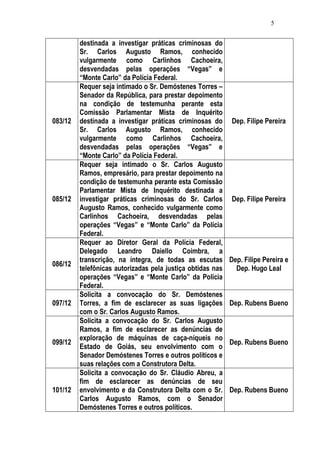 Relatório CPMI do Cachoeira parte 2