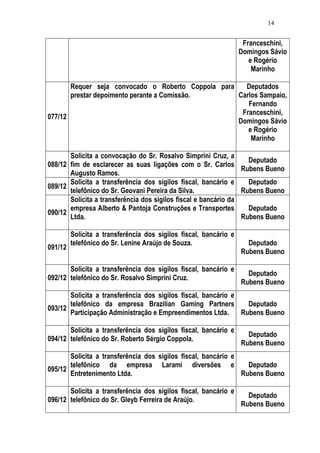 Relatório CPMI do Cachoeira parte 2