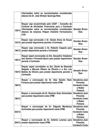 Relatório CPMI do Cachoeira parte 2