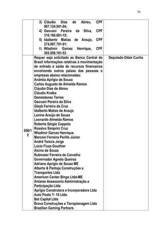 Relatório CPMI do Cachoeira parte 2