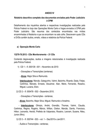 Relatório CPMI do Cachoeira parte 2