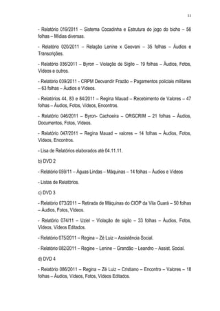 Relatório CPMI do Cachoeira parte 2