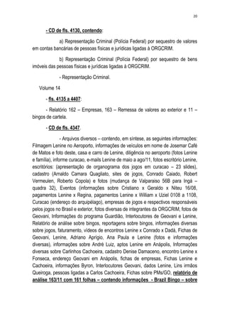 Relatório CPMI do Cachoeira parte 2