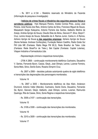 Relatório CPMI do Cachoeira parte 2