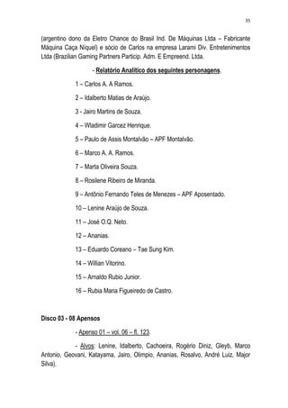 Relatório CPMI do Cachoeira parte 2