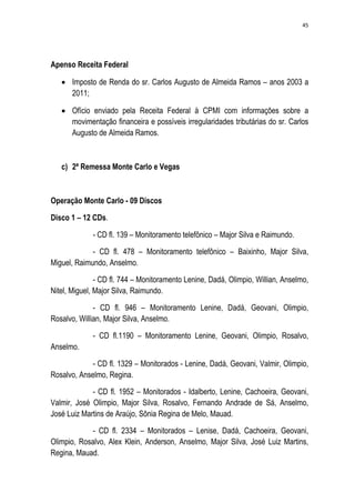 Relatório CPMI do Cachoeira parte 2