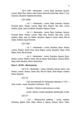 Relatório CPMI do Cachoeira parte 2