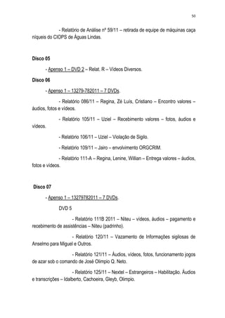 Relatório CPMI do Cachoeira parte 2