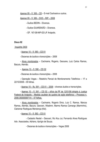 Relatório CPMI do Cachoeira parte 2