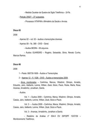 Relatório CPMI do Cachoeira parte 2