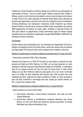 Relatório CPMI do Cachoeira parte 2