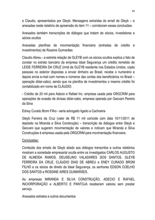 Relatório CPMI do Cachoeira parte 2