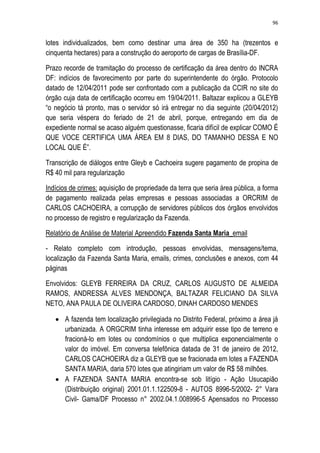 Relatório CPMI do Cachoeira parte 2