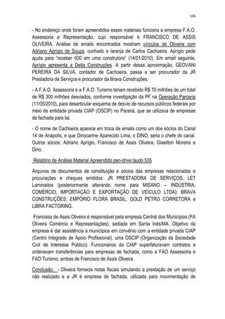 Relatório CPMI do Cachoeira parte 2