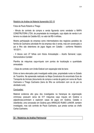 Relatório CPMI do Cachoeira parte 2