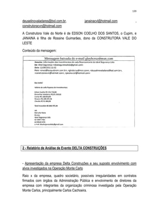 Relatório CPMI do Cachoeira parte 2