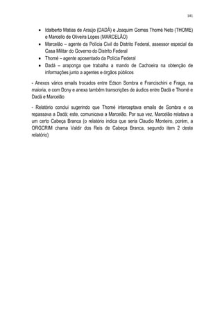 Relatório CPMI do Cachoeira parte 2