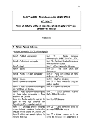 Relatório CPMI do Cachoeira parte 2