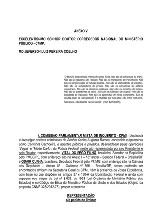 Relatório CPMI do Cachoeira parte 2