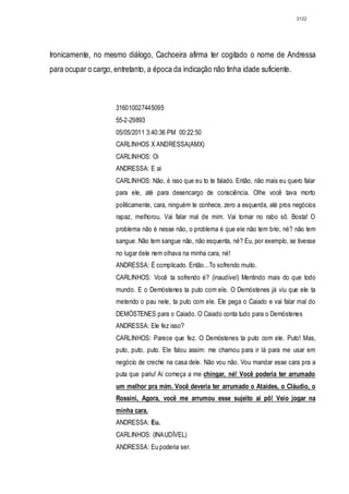 Relatório CPMI do Cachoeira parte 2