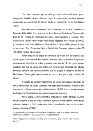 Relatório CPMI do Cachoeira parte 2