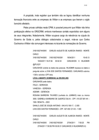 Relatório CPMI do Cachoeira parte 2