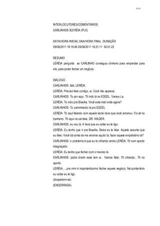 Relatório CPMI do Cachoeira parte 2