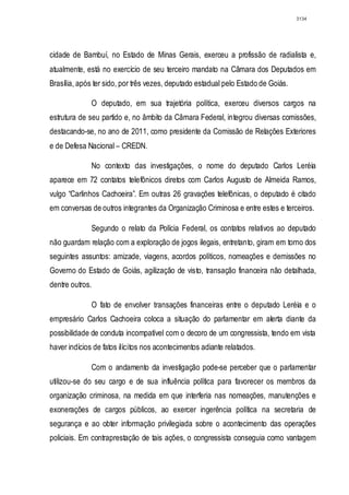 Relatório CPMI do Cachoeira parte 2